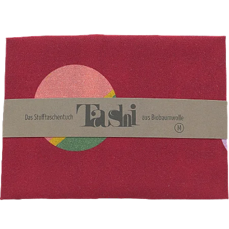 Mouchoir en Tissu TASHI - Rouge Velours à Pois - L