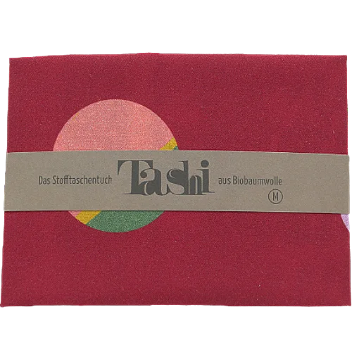 Mouchoir en Tissu TASHI - Rouge Velours à Pois - S