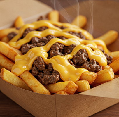 Minced Beef Fries - Khoai Tây Bò Bằm Xốt Phô Mai