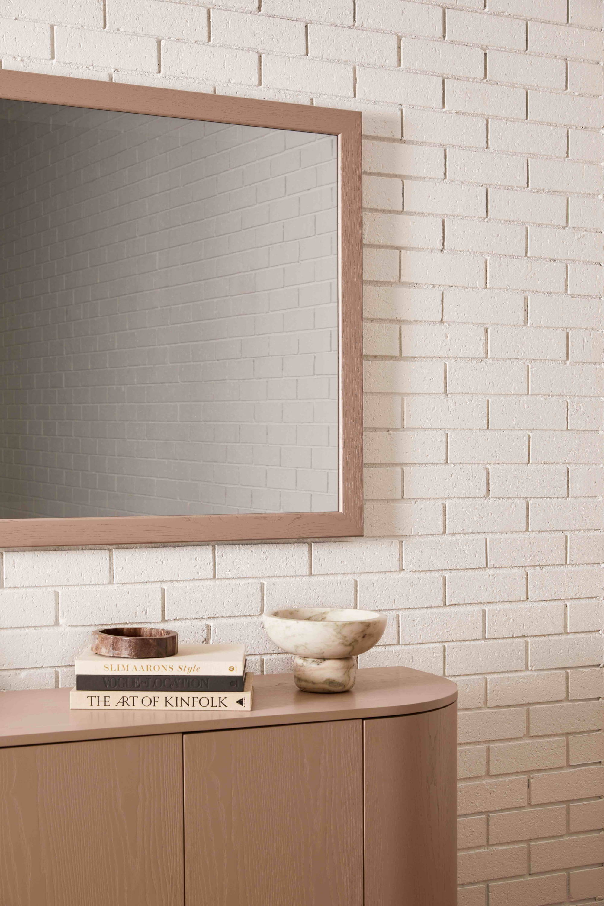 Custom Pink Frame TV-Mirror by FRAMING TO A T 