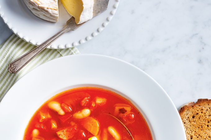 Soupe aux légumes rôtis