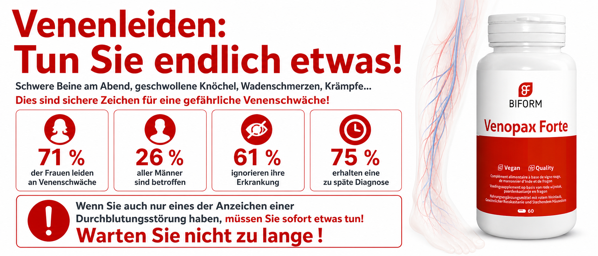Venenleiden: Tun Sie endlich etwas!