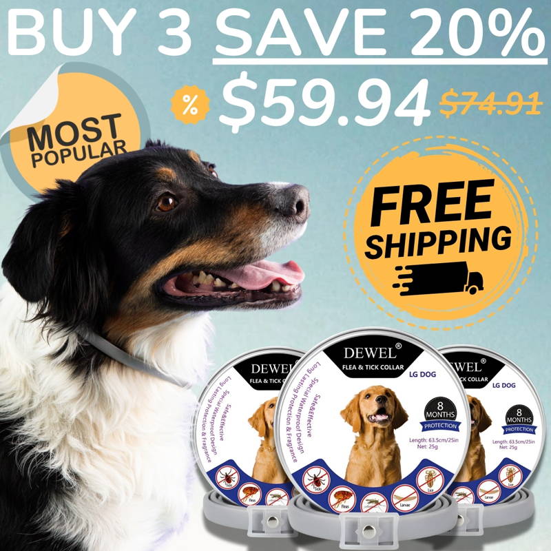 Herbal Flea & Tick Collar for Dogs (8-Months Protection)