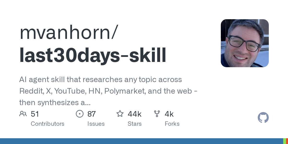 AI Agent Skill for Researching Topics Across Platforms