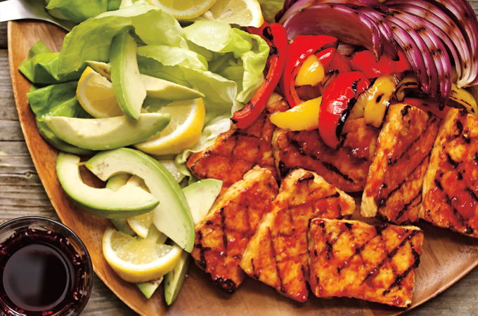 Grilled Tofu with Barbecue Sauce