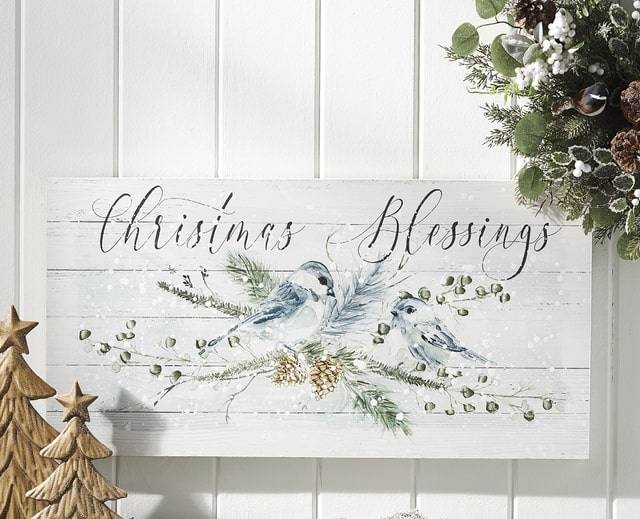 raz imports Christmas blessings wall art