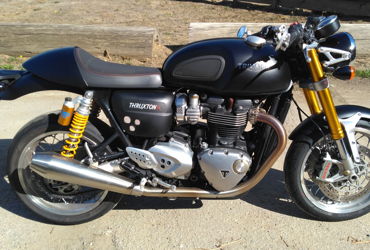 2018 TRIUMPH THRUXTON 1200 R motorcycle for rent near Aptos, CA