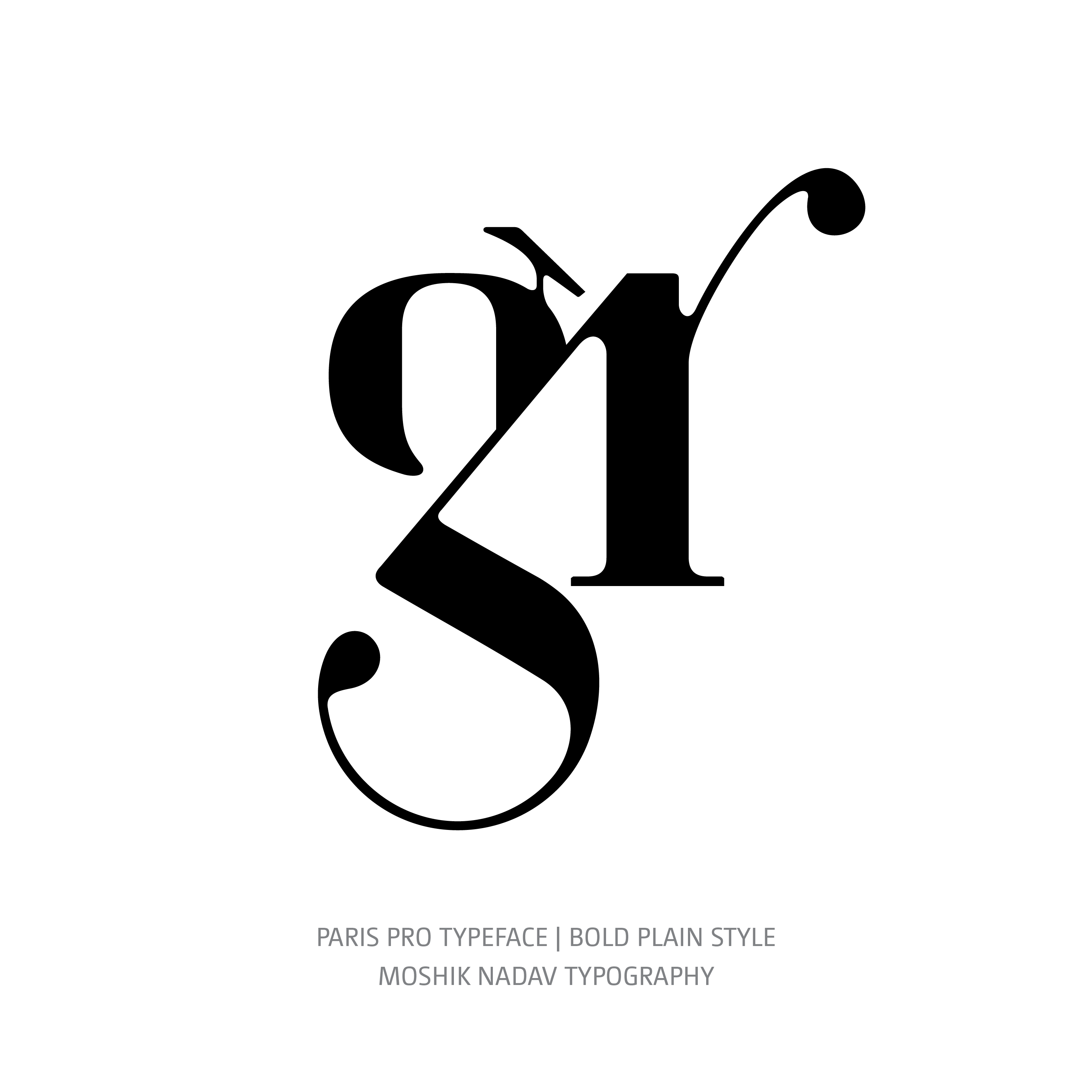Paris Pro Typeface Bold gr alternative ligature