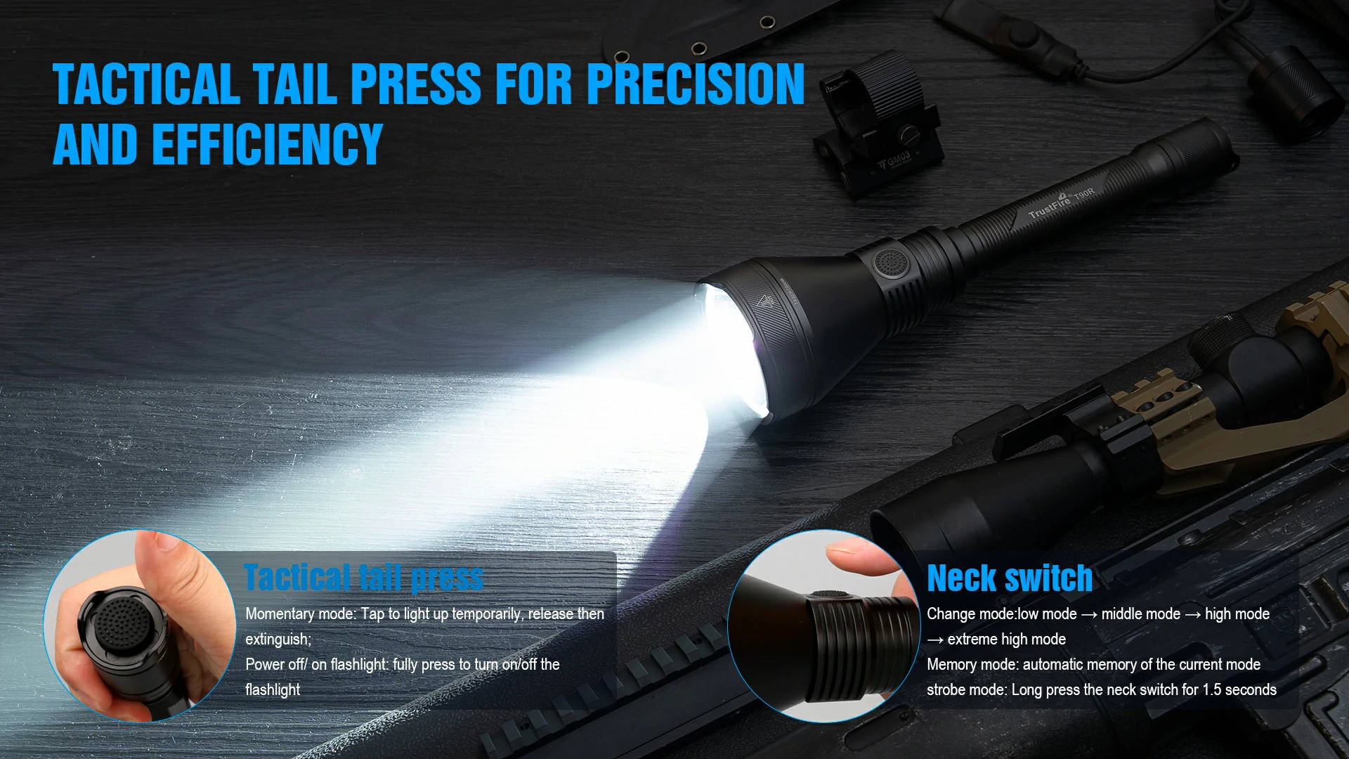 TrustFire T90R Tactical Flashlight