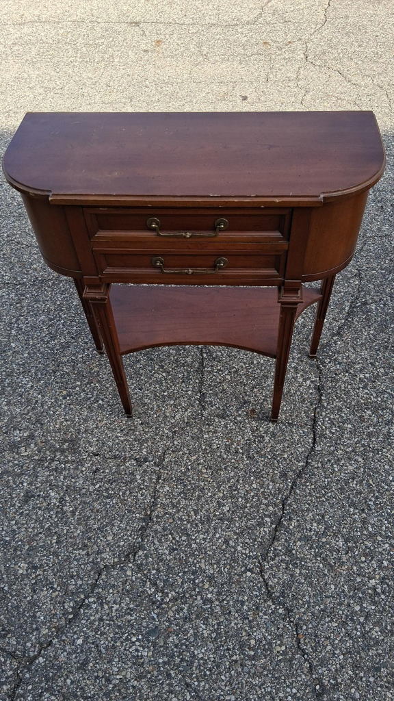 Vintage Half Round Console Table | www.M37Auction.com