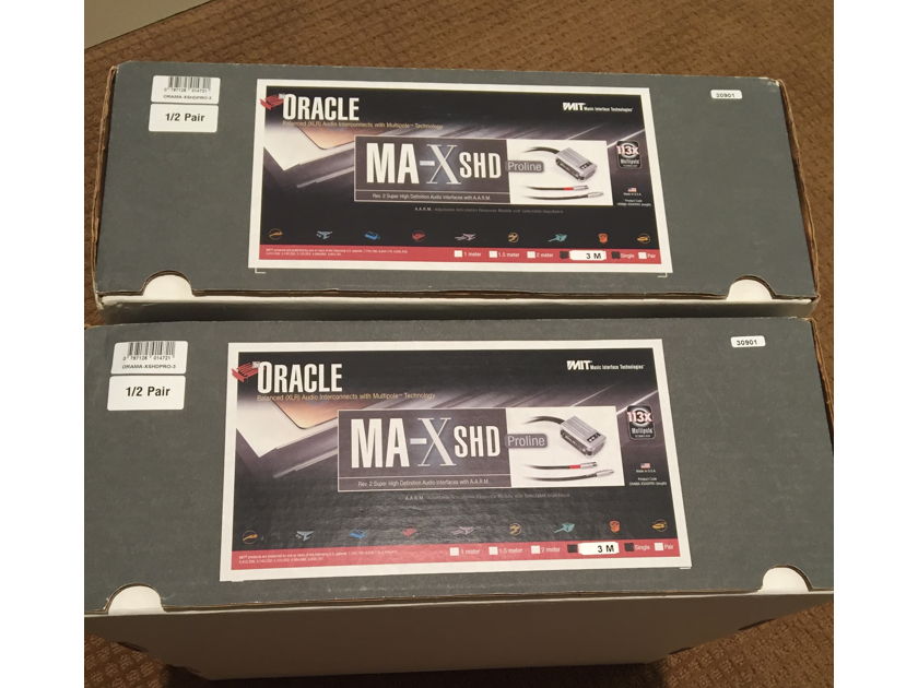 MIT Cables Oracle MA-X int SHD 3 meter pair XLR  (SALE PENDING)