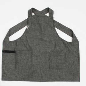 Smock Apron. Color: Black Salt