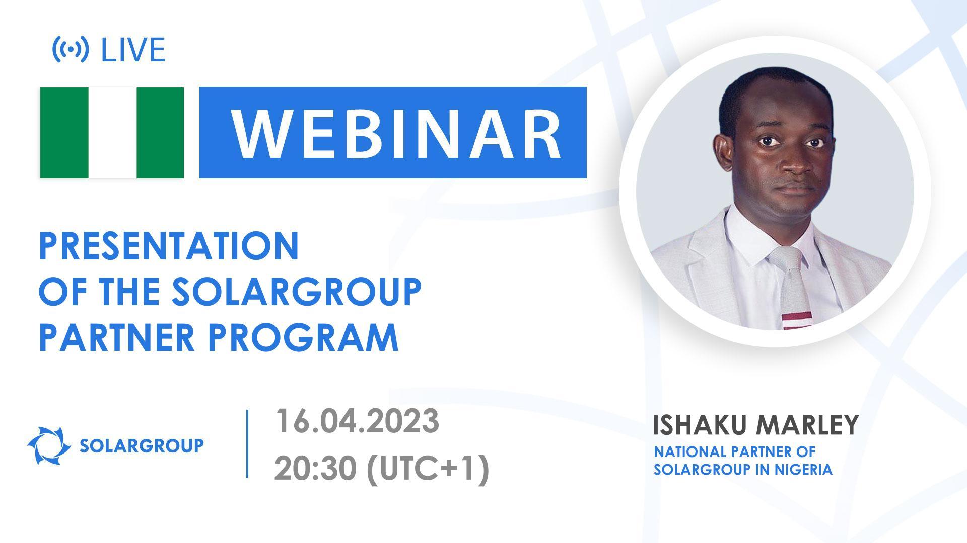 Nigeria. Presentation of the SOLARGROUP partner program