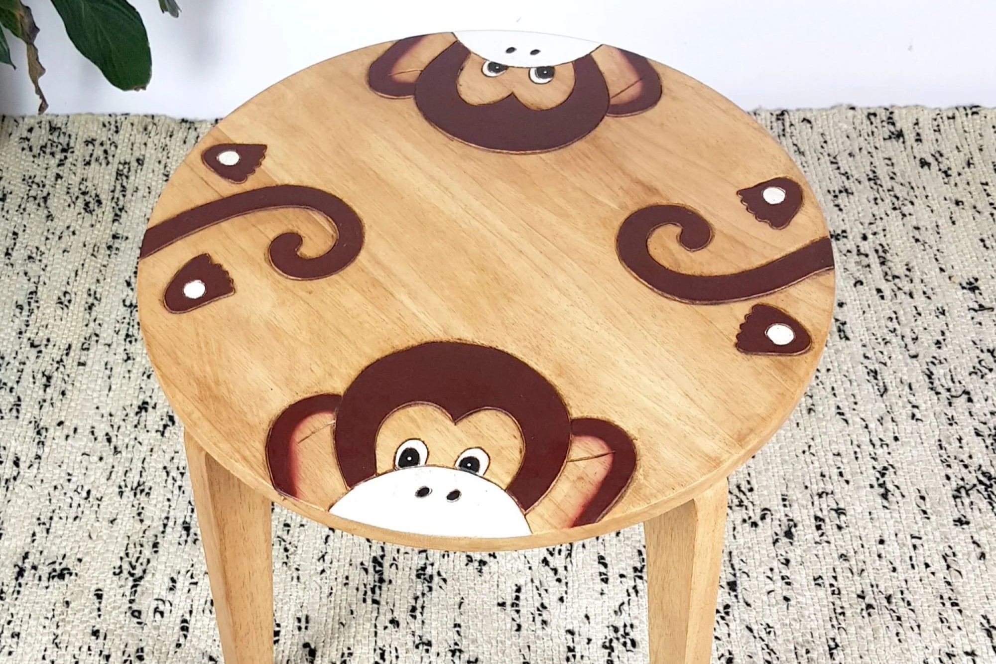 Children's furniture Monkey Table + 2 Stools Set - Image 4