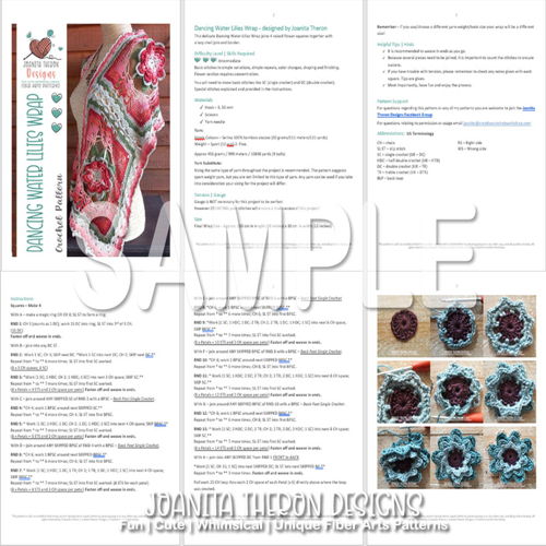 Dancing Water Lilies Crochet Wrap