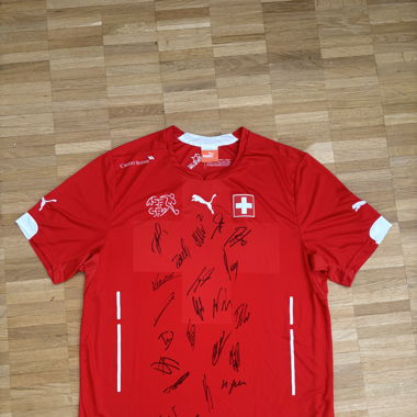 2014-15 Schweiz Nati Trikot Signierte Size L