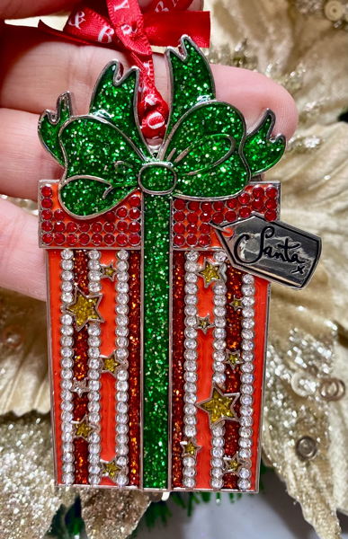 Tipperary Crystal Wrapped Present Ornament - Image 2