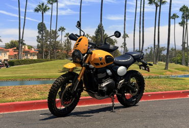 2026 TRIUMPH SCRAMBLER 400 XC motorcycle for rent near Tustin, CA