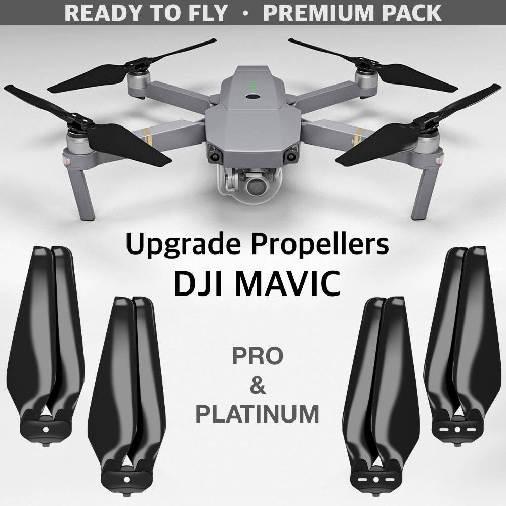 DJI Mavic PRO & Platinum STEALTH Upgrade Propellers - BLACK - Master Airscrew