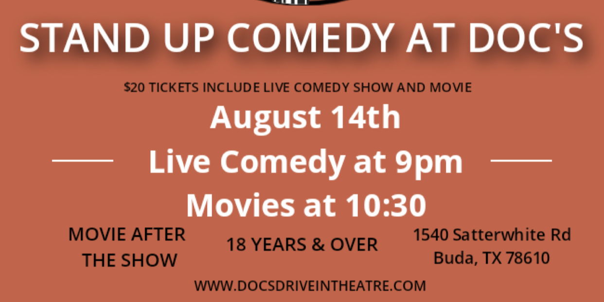 Live Stand up Comedy & a Movie at Doc's Drive in Theatre  promotional image