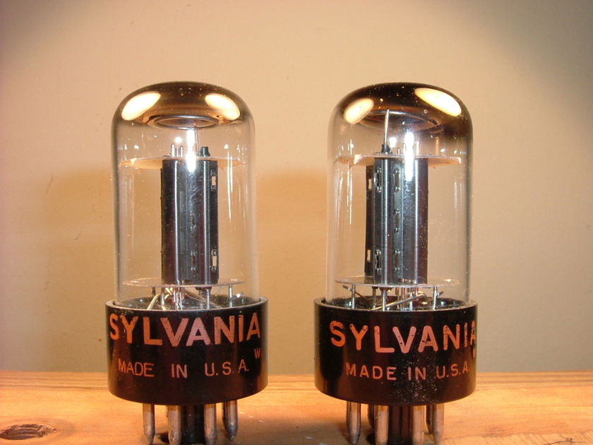 Sylvania  6SN7GTB matched vacuum tubes