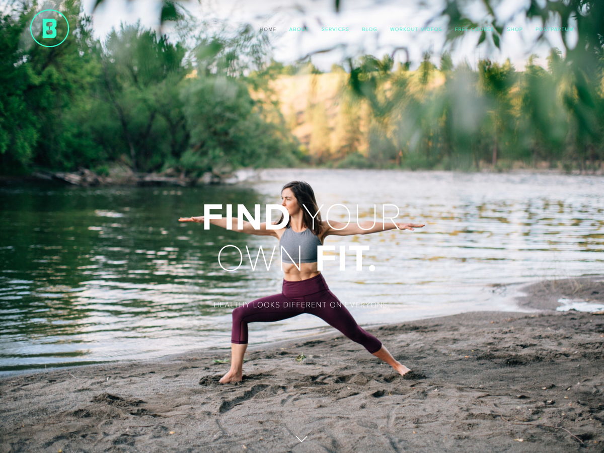 Screenshot of Body Design By Brit, from the fitness websites collection.