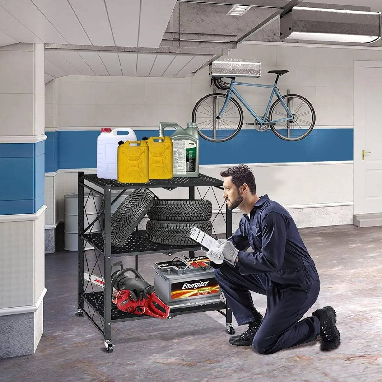 Storage racks for garage, Outdoor shelving for plants, Black shelving unit, Shelving units for garage, Steel storage rack