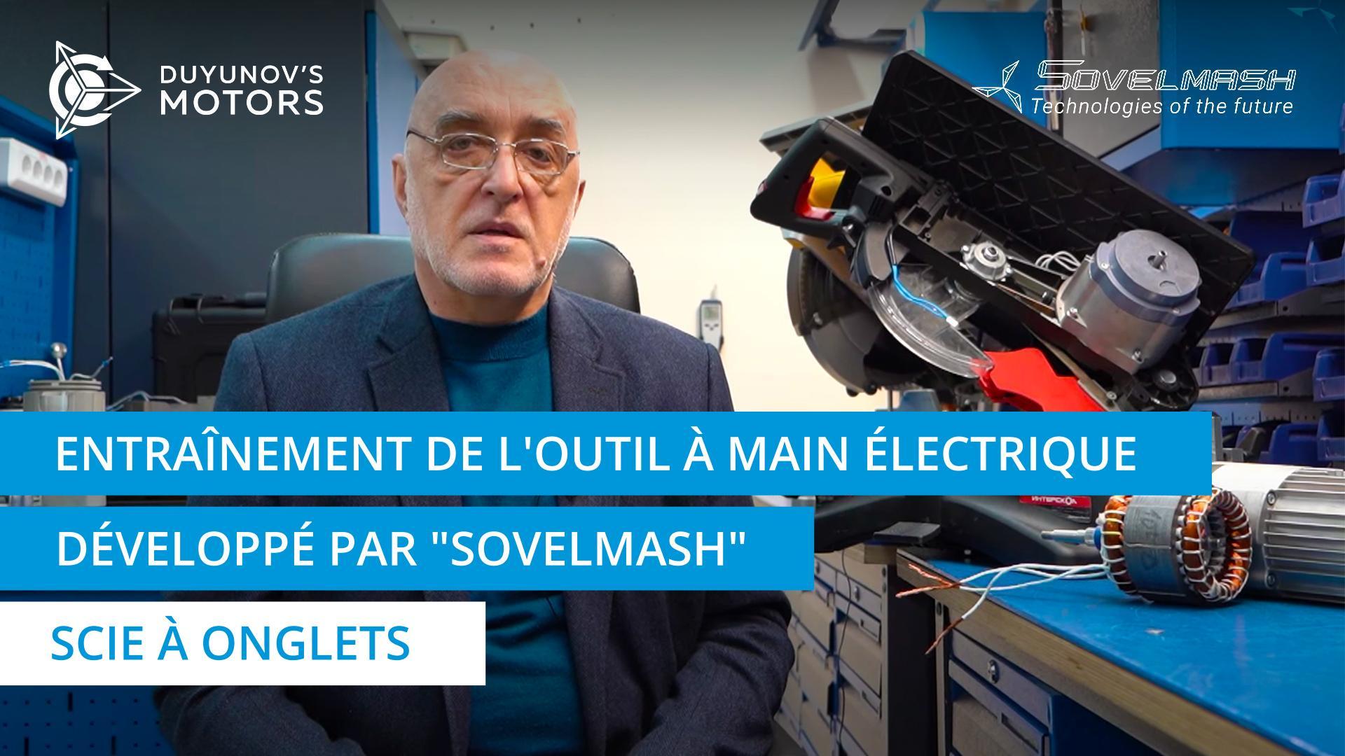 Entraînement de l'outil électrique développé par "Sovelmash" : scie à onglets