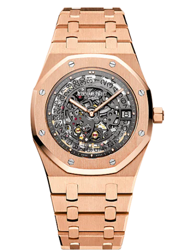 Royal Oak 15204 Openworked Extra-Thin Pink Gold