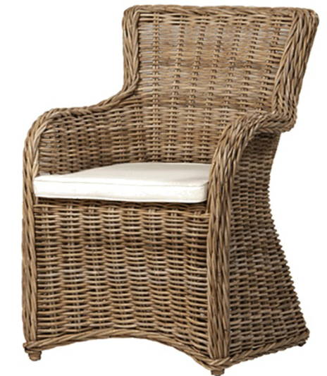 wicker dining chair