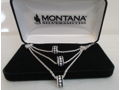 Montana Silversmiths Three Tiers Crystal Shine Rings Necklace