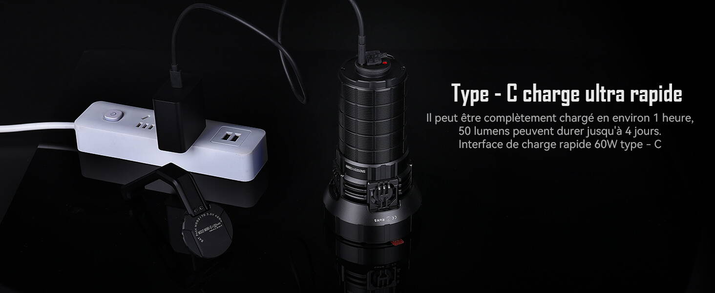 Lampe torche LED IMALENT MS12 MINI - 65 000 lumens