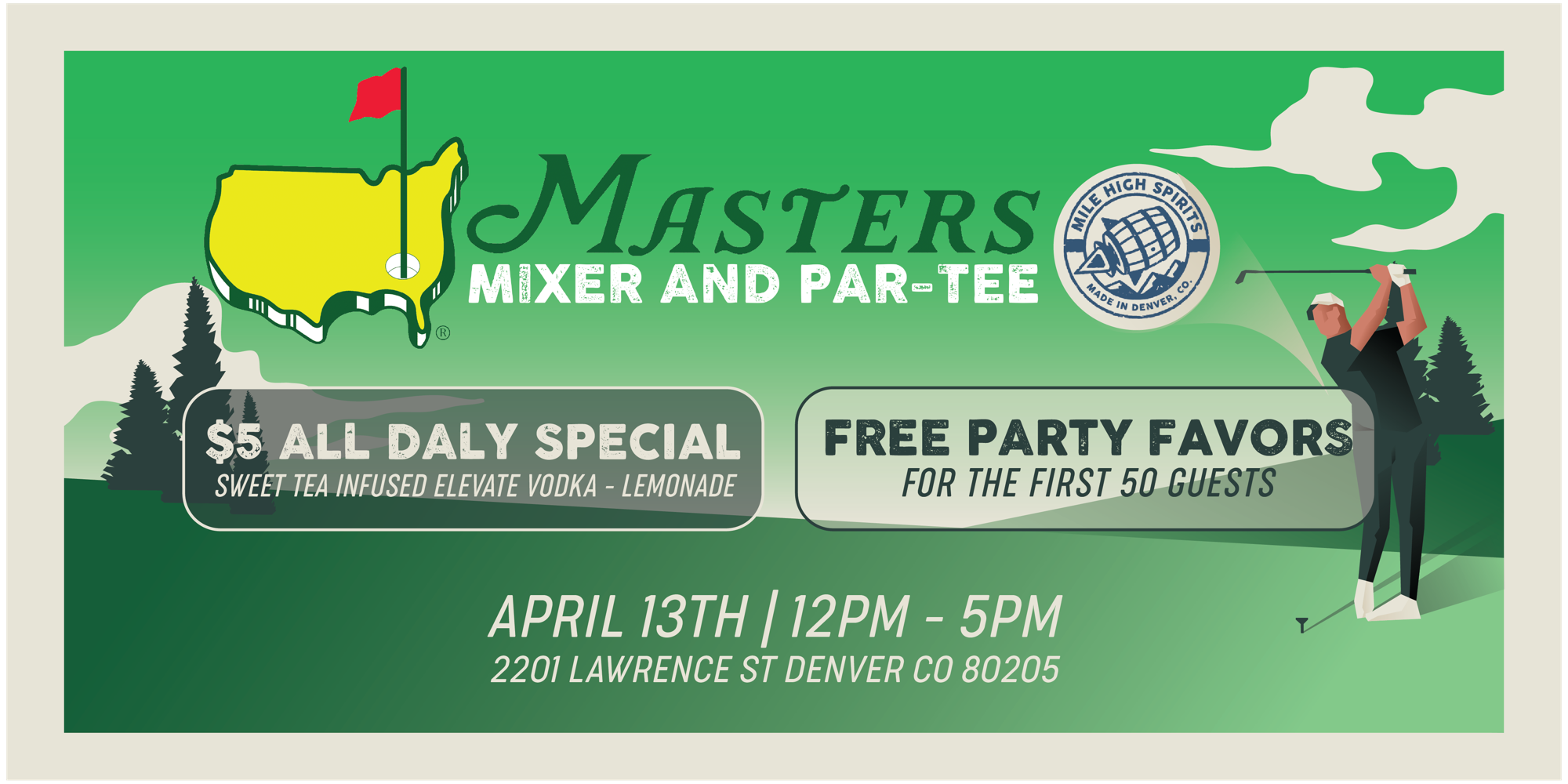 Masters Mixer and "Par-Tee" promotional image