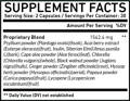 Supplement Facts of Nano Singapore's best weight loss detox pills