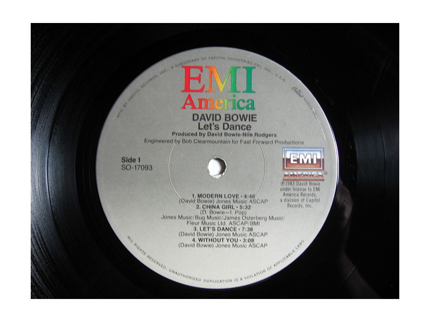 David Bowie -  Let's Dance 1983 EMI America ‎SO-17093