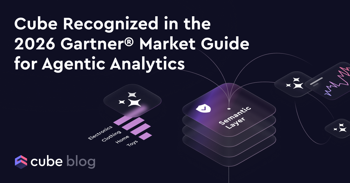 Cover of the 'Cube Recognized in the 2026 Gartner® Market Guide for Agentic Analytics' blog post
