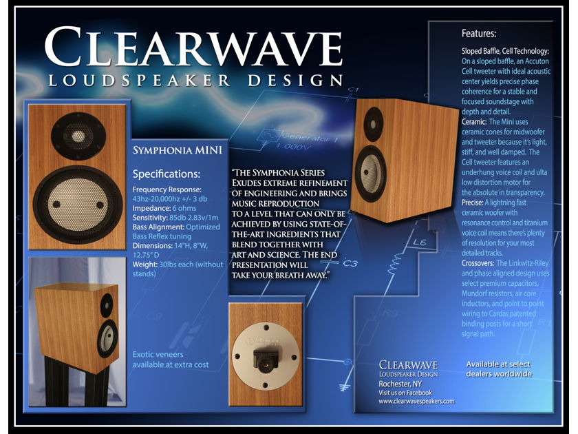 Clearwave Loudspeaker Design Symphonia Mini Accuton Cell tweeter! Lightning fast and transparent sound.