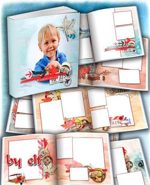 PSD детская фотокнига для Фотошоп - Славный мальчуган