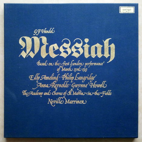 Argo Decca/Marriner/Handel - Messiah / 3-LP Box Set / NM