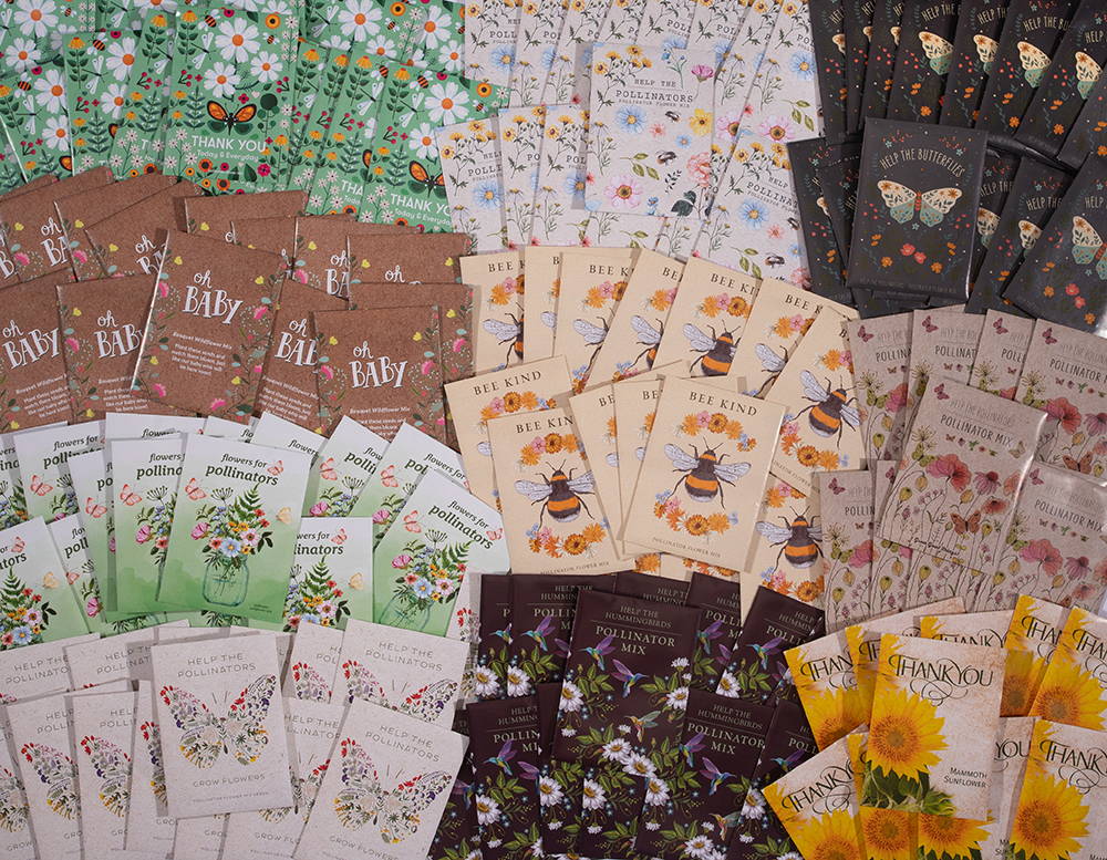 Bentley Seed pre-picked seed packets. Vegetable flower and herb seed packets.