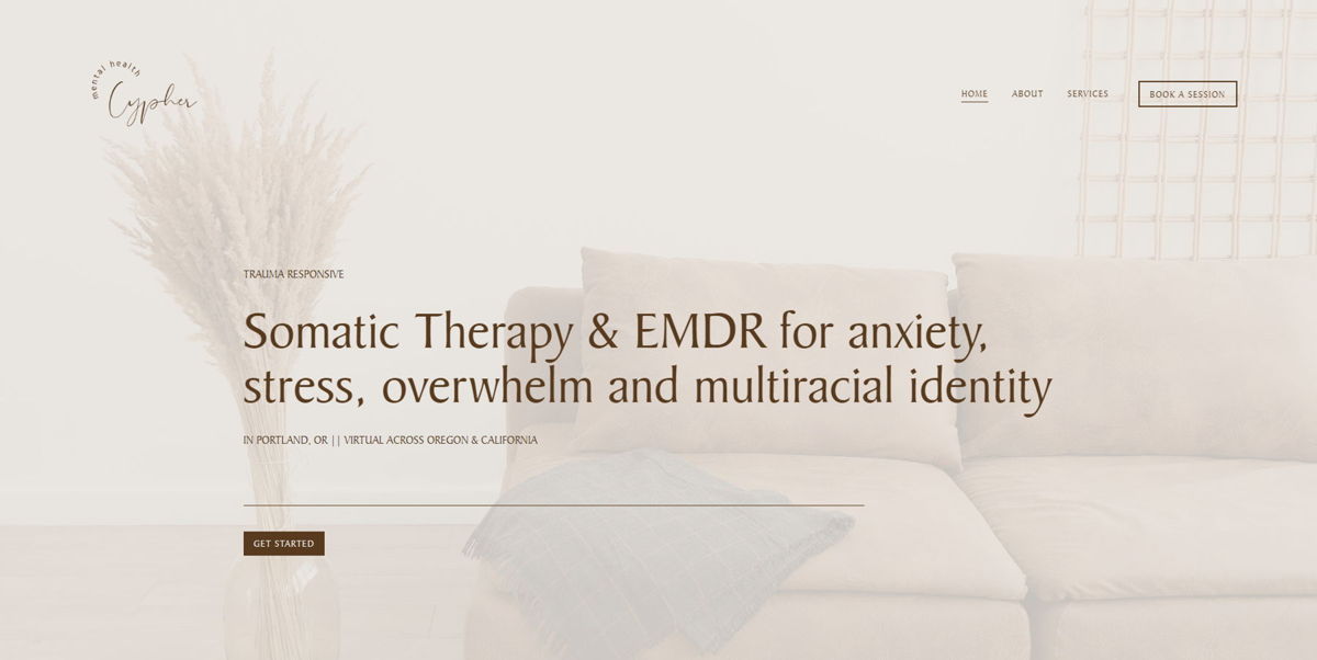 Screenshot of EMDR Therapy, from the brown websites collection.