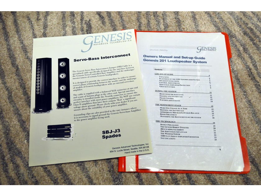 Genesis Advanced Technologies 201 Loudspeaker System