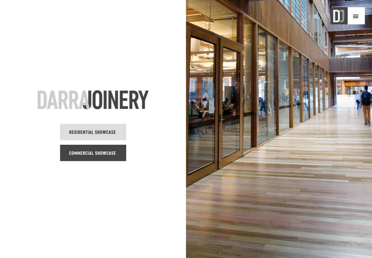 Screenshot of Darra Joinery , from the architecture portfolios collection.