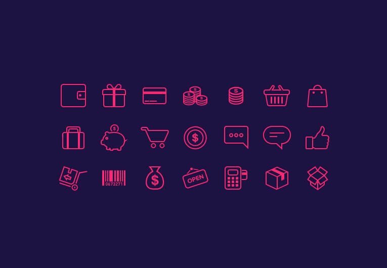 E-Commerce Icons - иконки в PSD для интернет-магазина