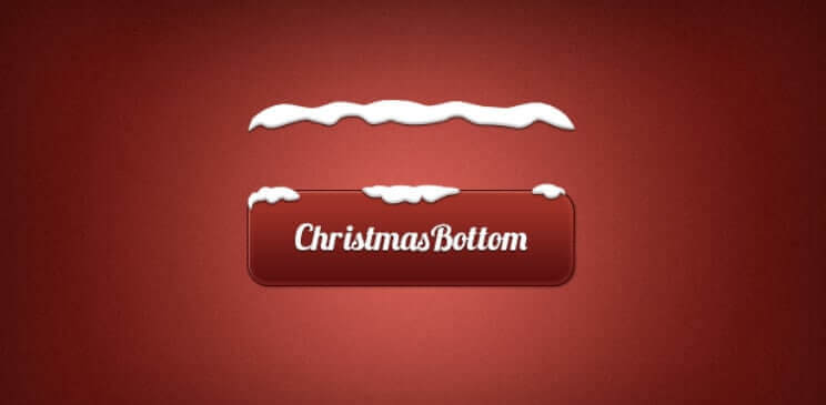 Рождественская кнопка в PSD формате