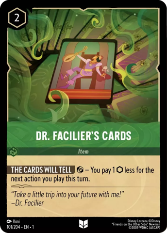 Dr. Facilier's Cards card from Disney's Lorcana: The First Chapter.