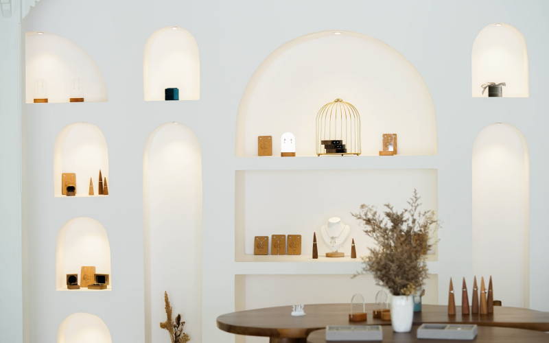 ethical jewelry showroom Sanur Bali interior