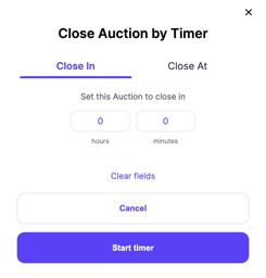close auction in minhour