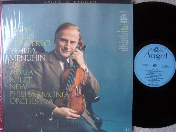 EMI Angel Blue / MENUHIN-BOULT, - Elgar Violin Concerto...