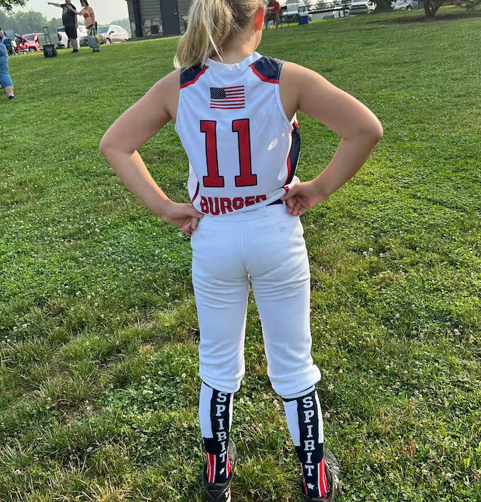 Patriotic Uniform Softball Socks Photo